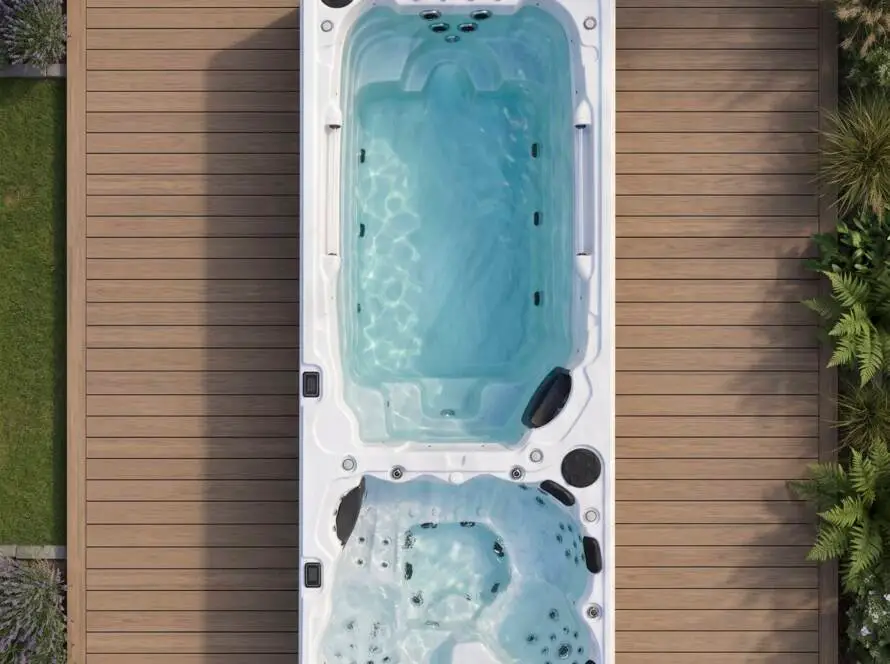 Vesta Swim Spa – 5.8m flagship swim spa with hydrotherapy zone