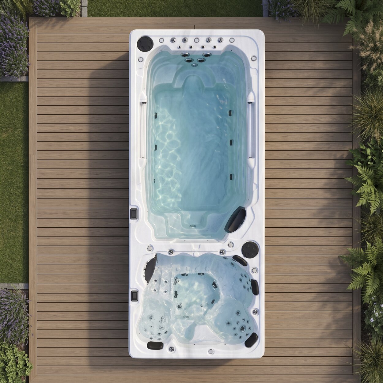 Vesta Swim Spa – 5.8m flagship swim spa with hydrotherapy zone