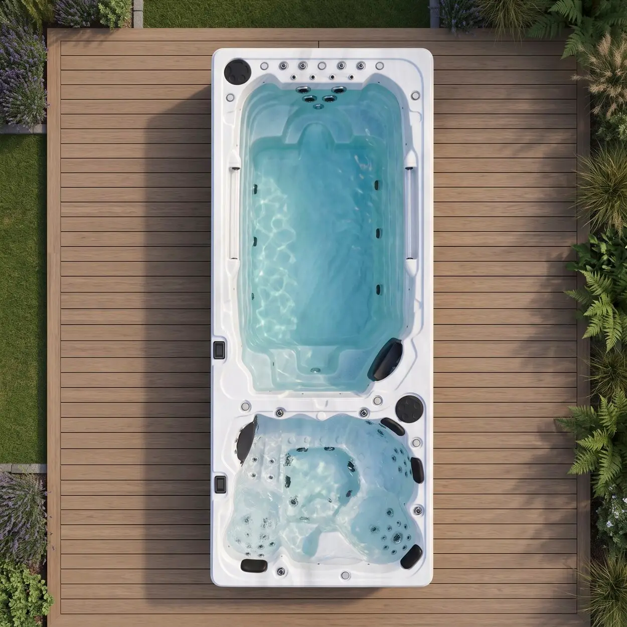 Vesta Swim Spa – 5.8m flagship swim spa with hydrotherapy zone